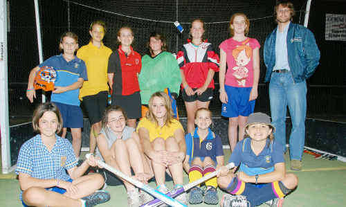 Troy Sutton of G James Glass and Aluminium (far right) chats with the girls his company is sponsoring ahead of the state championships in Atherton later this month. Troy Sutton of G James Glass and Aluminium (far right) chats with the girls his company is sponsoring ahead of the state championships in Atherton later this month.